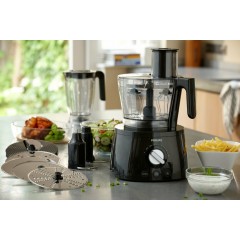 Philips HR7776/90 Avance Collection Πολυμίξερ 1300W με Κάδο 3.4lt και Κανάτα Μπλέντερ Μαύρο